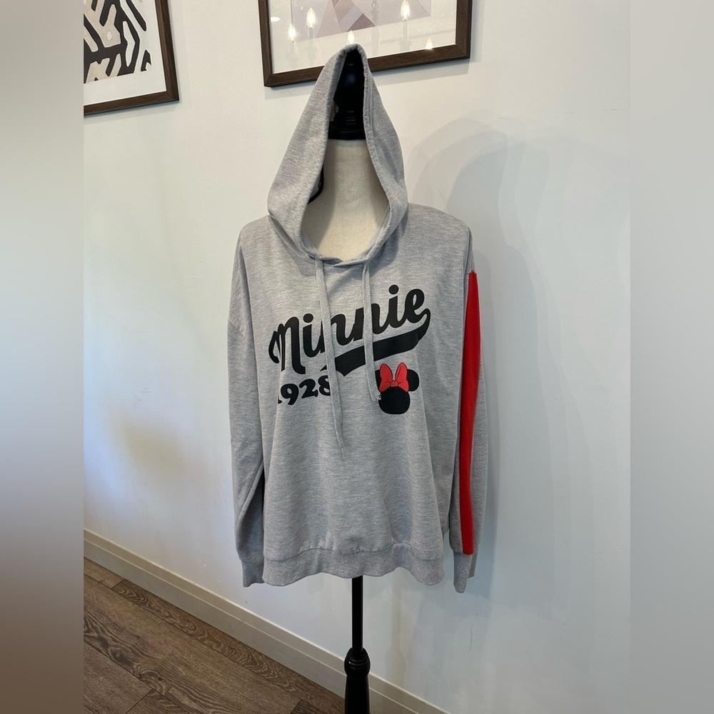 Minnie Mouse 1928 Disney Hoodie Grey SZ XL EUC